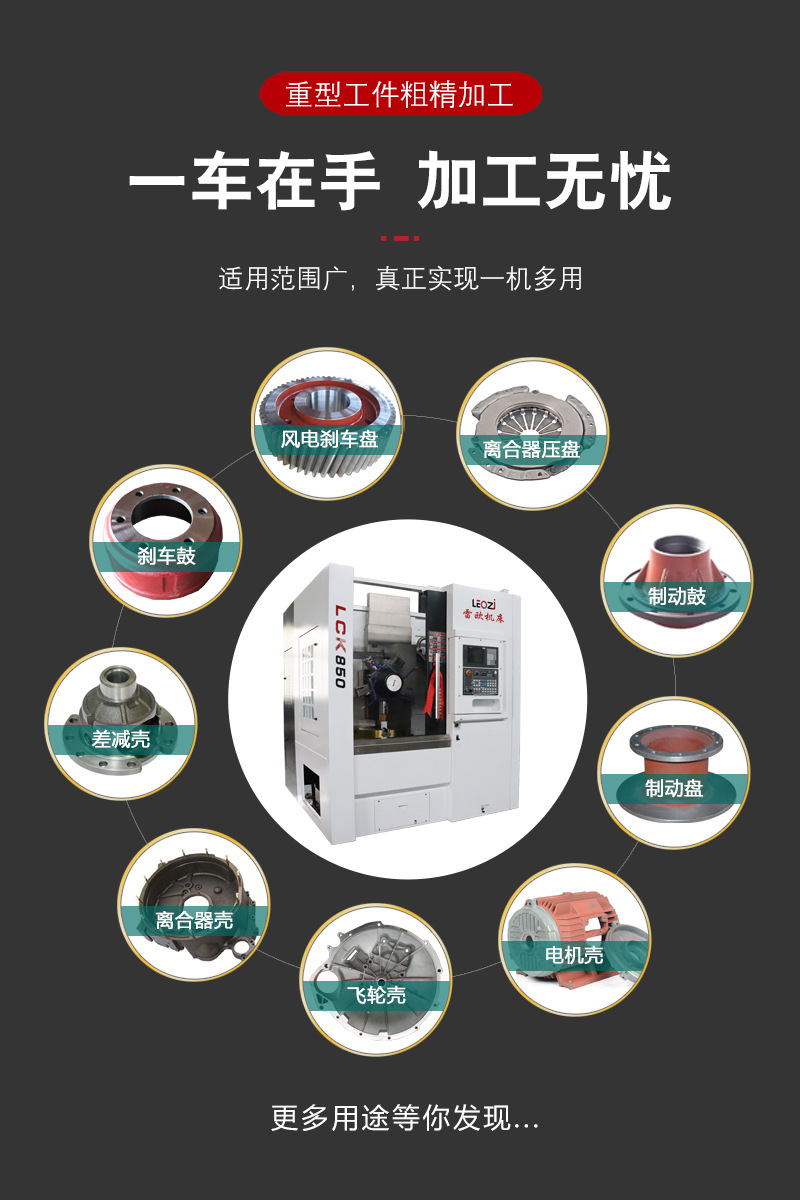 轮类环类加工数控立车应用领域